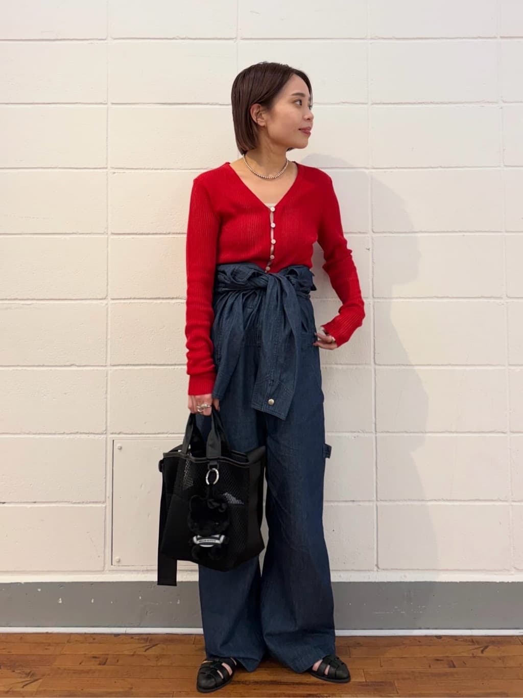 ear PAPILLONNERの【ouchi/ほし企画】ダイヤメッシュ2WAYトートバッグSを使ったコーディネートを紹介します。｜Rakuten Fashion(楽天ファッション／旧楽天ブランドアベニュー)6963649