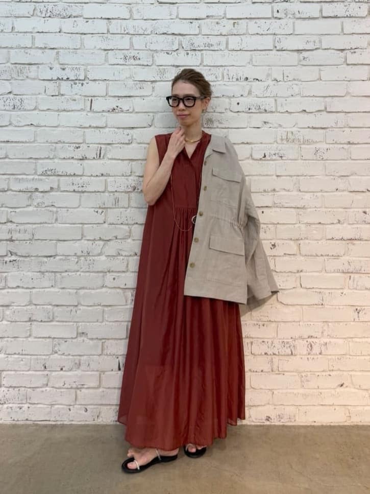 Whim Gazette | シルクコットンギャザーワンピース | Rakuten Fashion