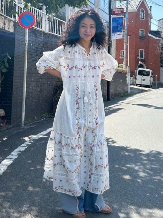 FREAK'S STORE | ドビー花刺繍×レースドレス | Rakuten Fashion(楽天