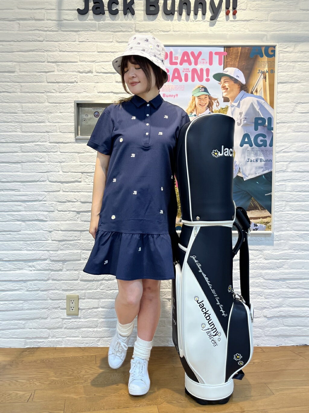 Jack Bunny!! | 吸水速乾ストライプ半袖シャツワンピース | Rakuten