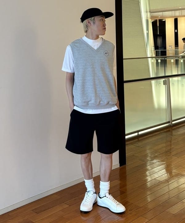 BEAMS GOLF | ORANGE LABEL / シルバースターロゴ モックネックシャツ