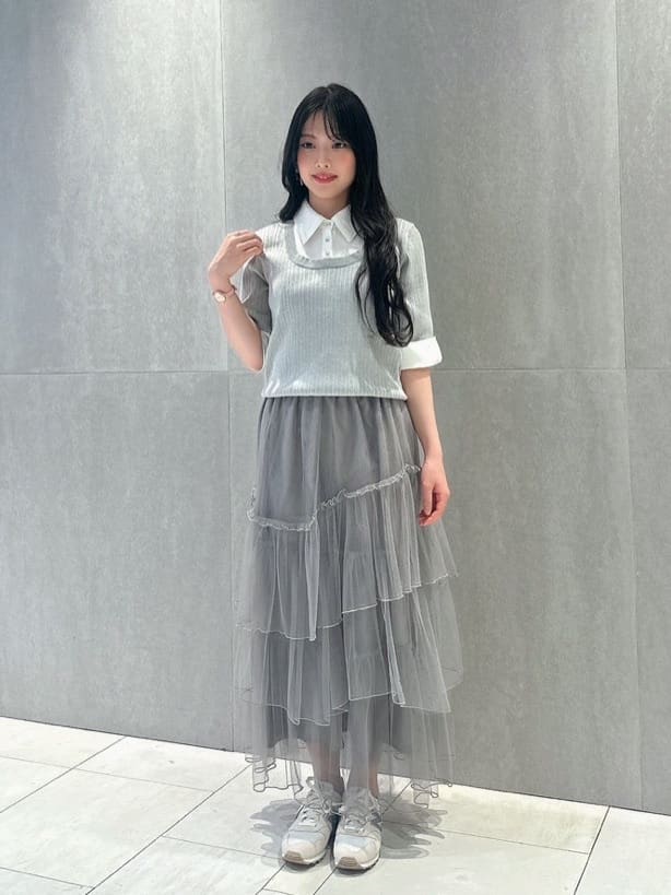 PROPORTION BODY DRESSINGの《EDIT COLOGNE》リボンシャツドッキングニット 26SSを使ったコーディネートを紹介します。｜Rakuten Fashion(楽天ファッション／旧楽天ブランドアベニュー)6971117