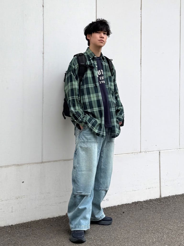 FREAK’S STOREのビッグシルエット マドラスチェック BDシャツ ロングスリーブを使ったコーディネートを紹介します。｜Rakuten Fashion(楽天ファッション／旧楽天ブランドアベニュー)6971550
