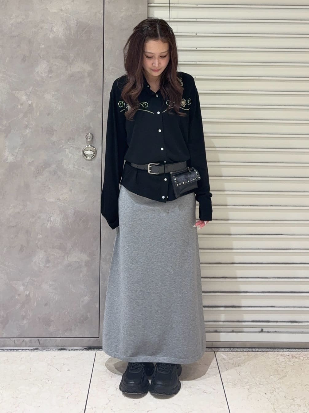 SLYのWESTERN STUDS KNIT シャツを使ったコーディネート | Rakuten 