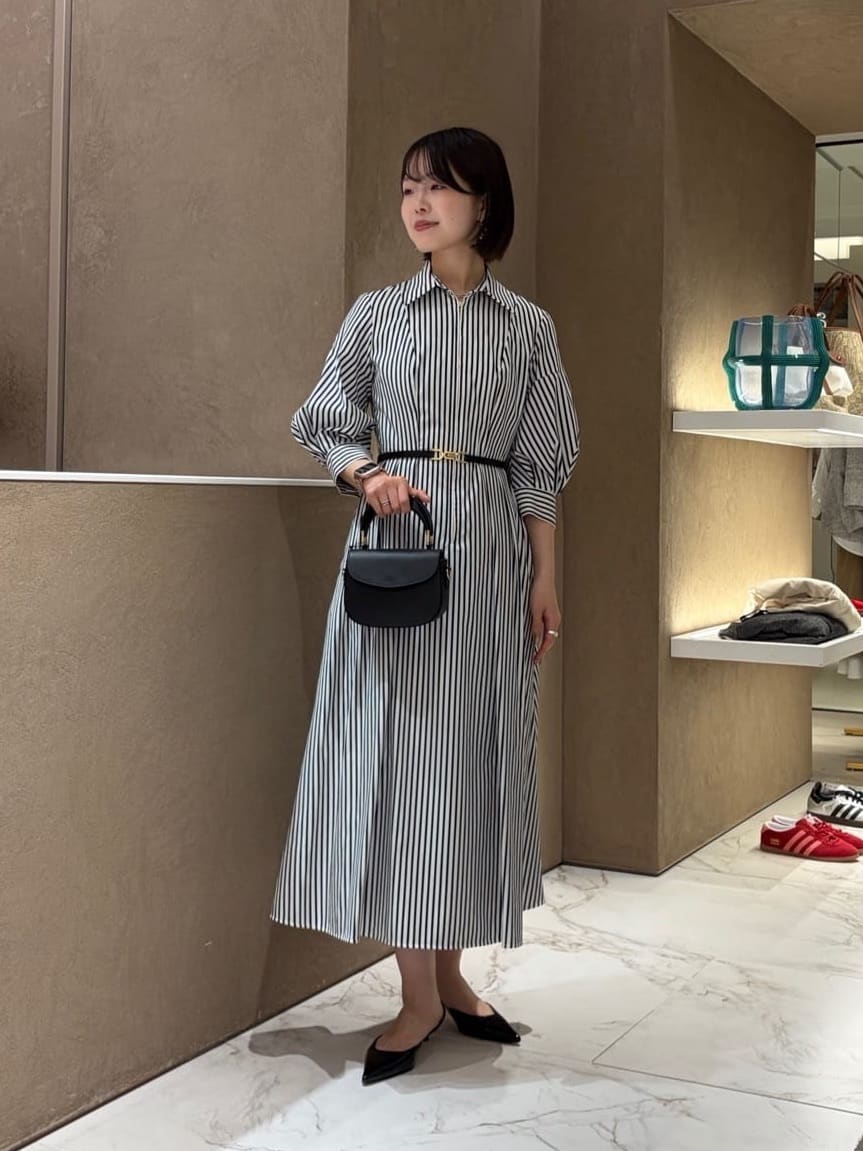 allureville | 【LOULOU WILLOUGHBY】タックパフシャツワンピース
