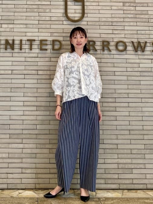 UNITED ARROWS | ラメ カット ジャガード ブラウス -ウォッシャブル