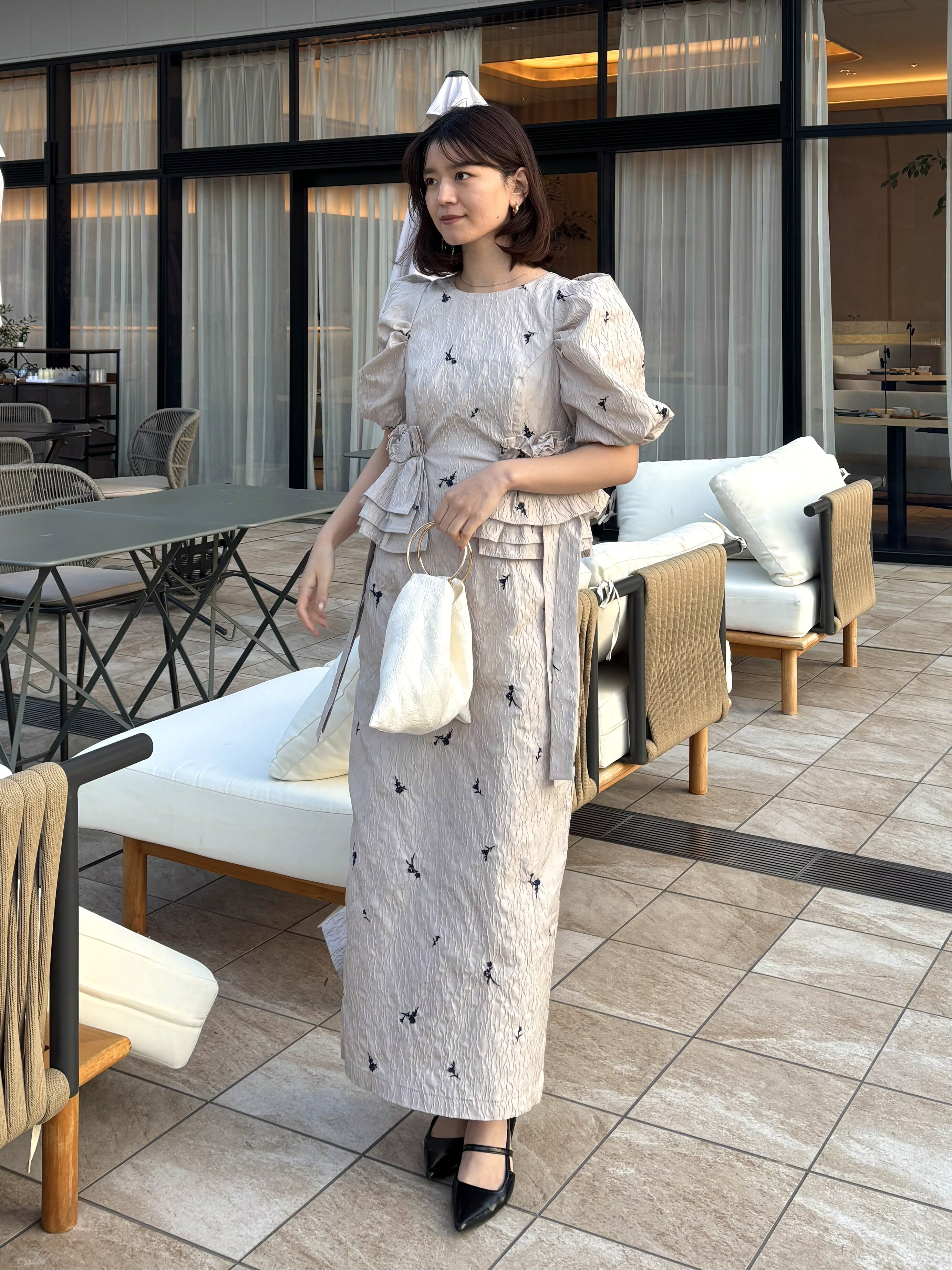 ANDRESD | 結婚式・二次会対応 刺繍ジャガードフリルドレス | Rakuten