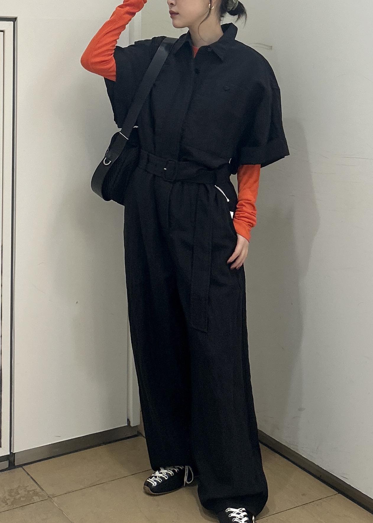 ADAM ET ROPE' FEMME シャツジャンプスーツ ブラック/36 ADAM ET ROPE' | シャツジャンプスーツ | Rakuten Fashion(楽天