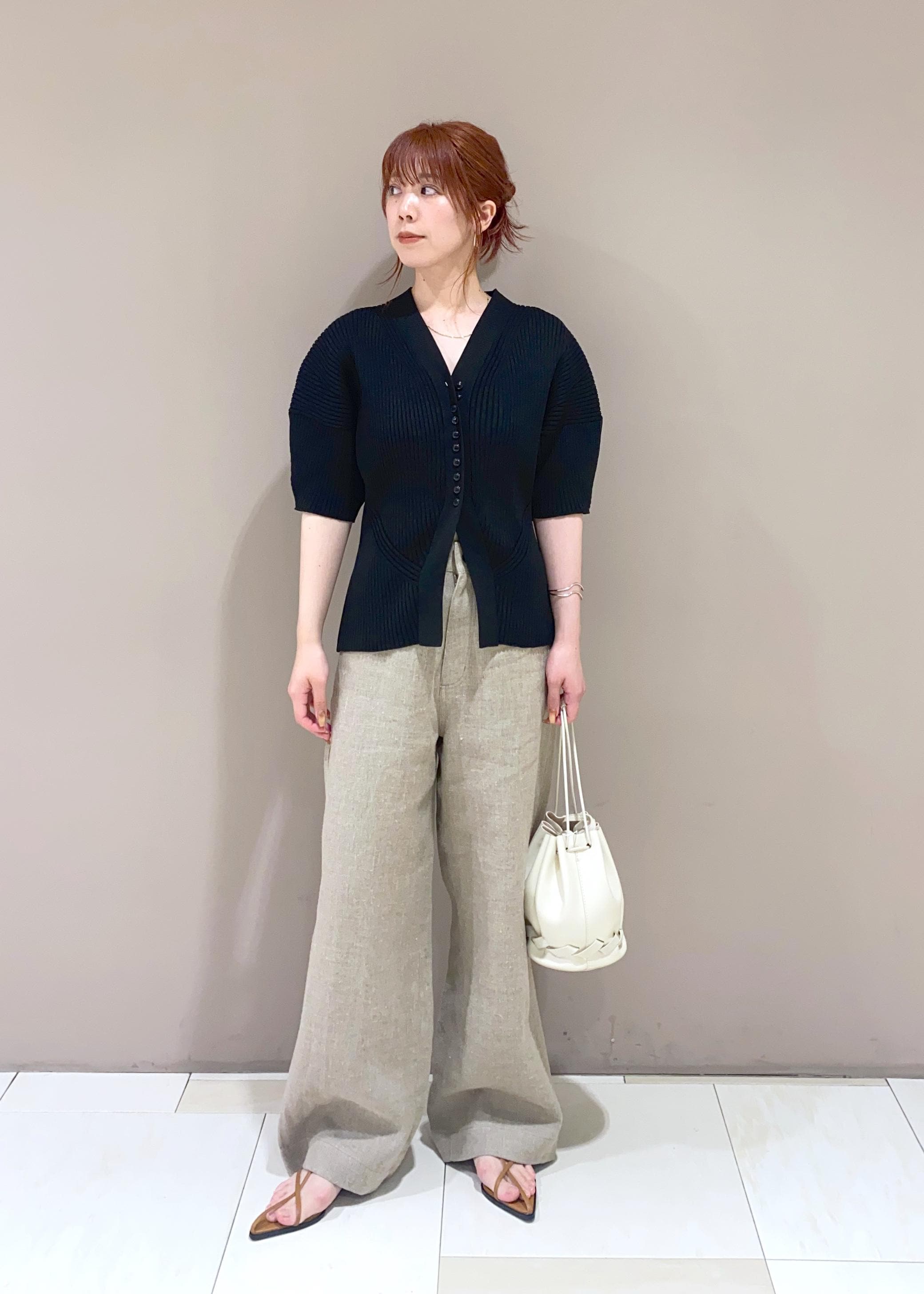 ADAM ET ROPE' | 【サステナブル】フォルムニットカーディガン