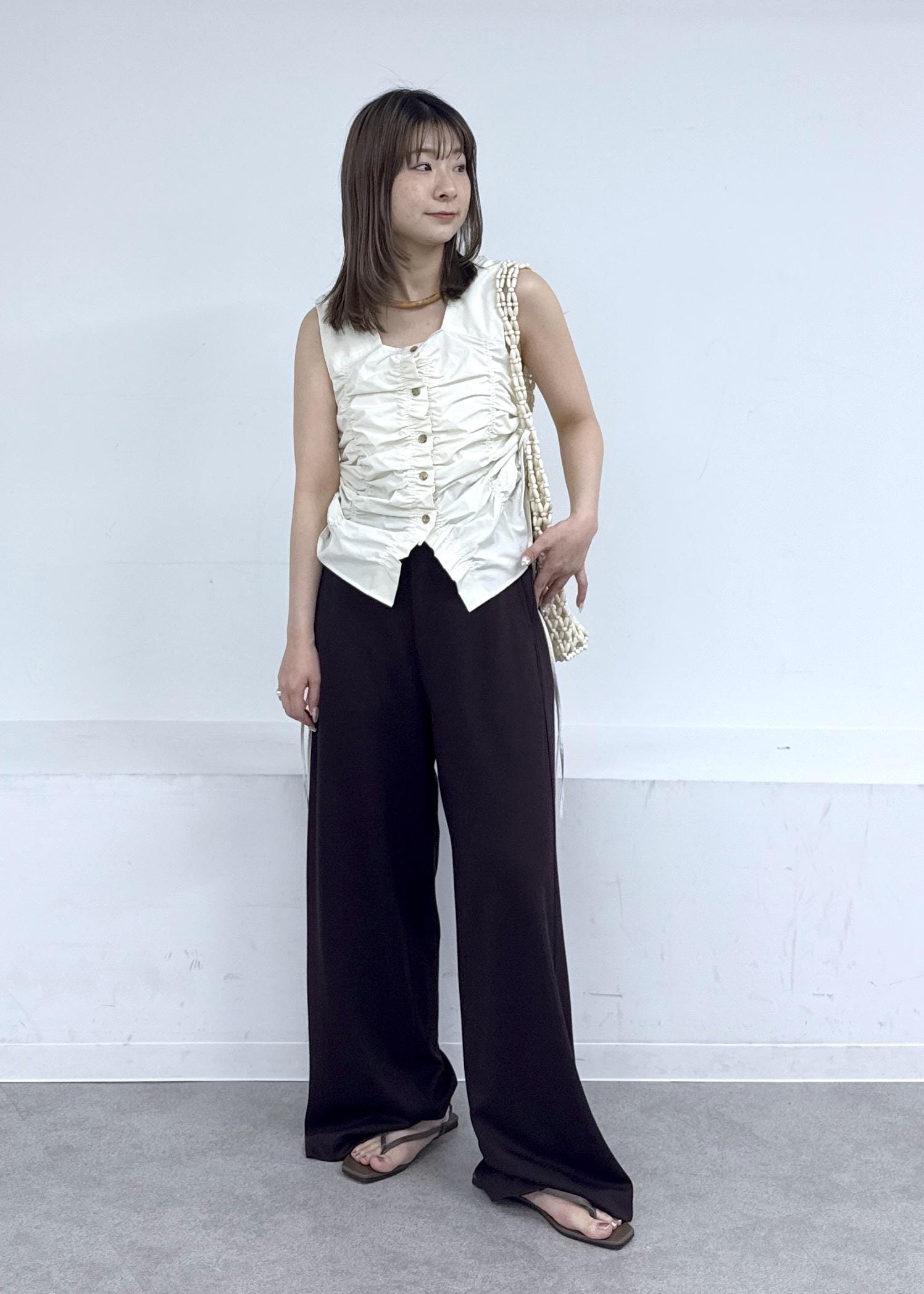 ADAM ET ROPE' | 【WEB限定】シャーリングジレ | Rakuten Fashion(楽天