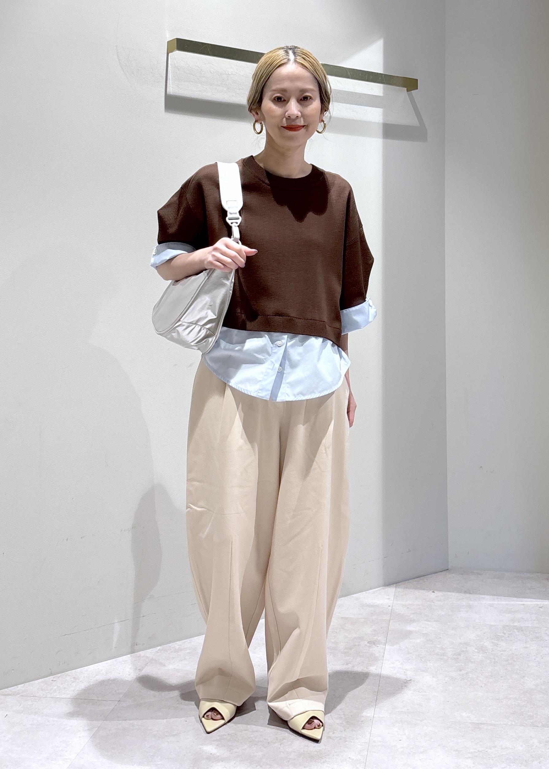ADAM ET ROPE' | 【WEB限定】シャツコンビニットプルオーバー