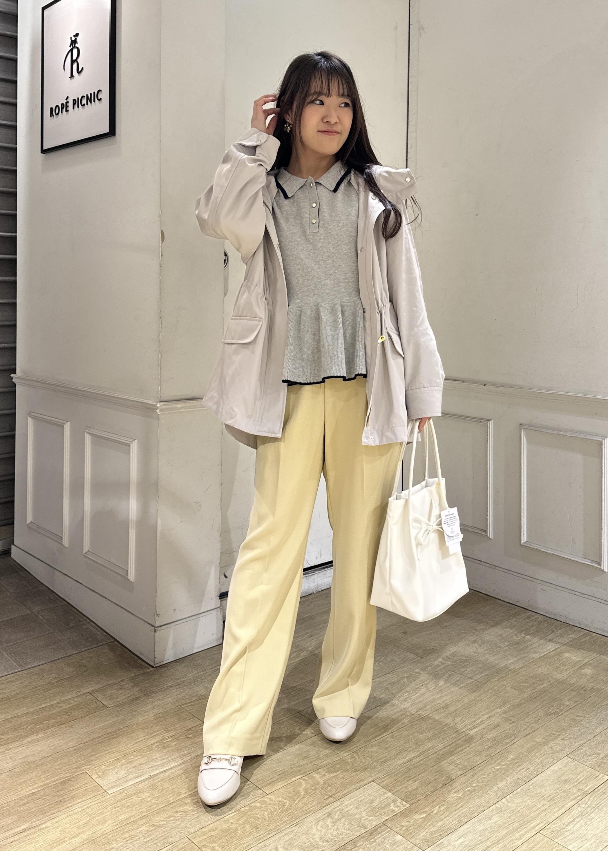 ROPE' PICNIC | ペプラムポロカラーニット | Rakuten Fashion(楽天