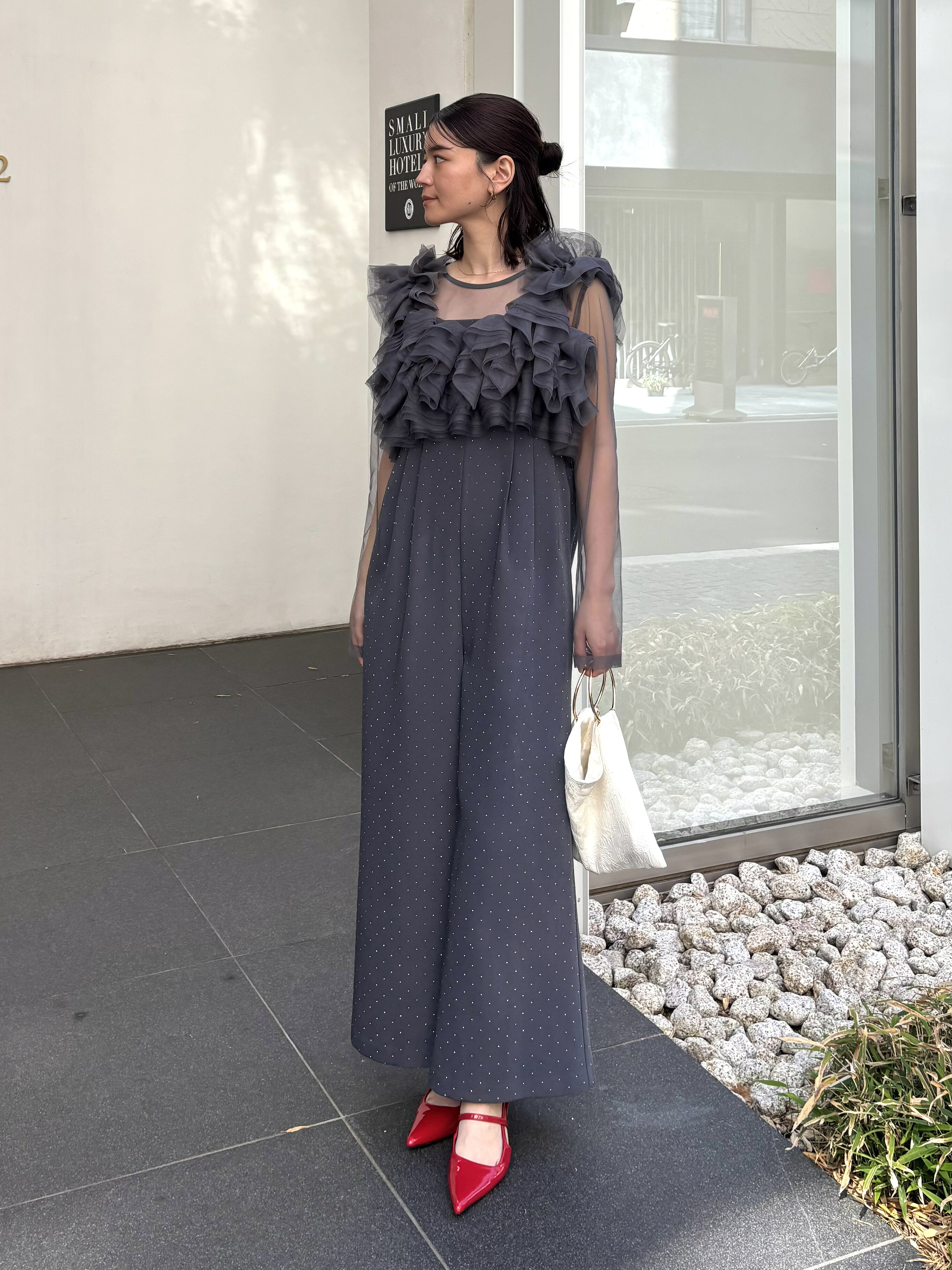 ANDRESD | 【3点セット】結婚式 チュールフリルオールインワン