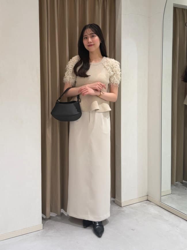 CAPRICIEUX LE'MAGE | フリンジペプラムニット | Rakuten Fashion(楽天