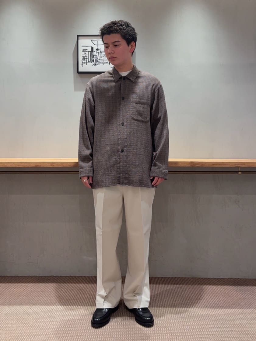 Steven Alan コットンメッシュ チェック オープンカラー シャツ STEVEN ALAN（スティーブンアラン） シャツ コットンメッシュ チェック