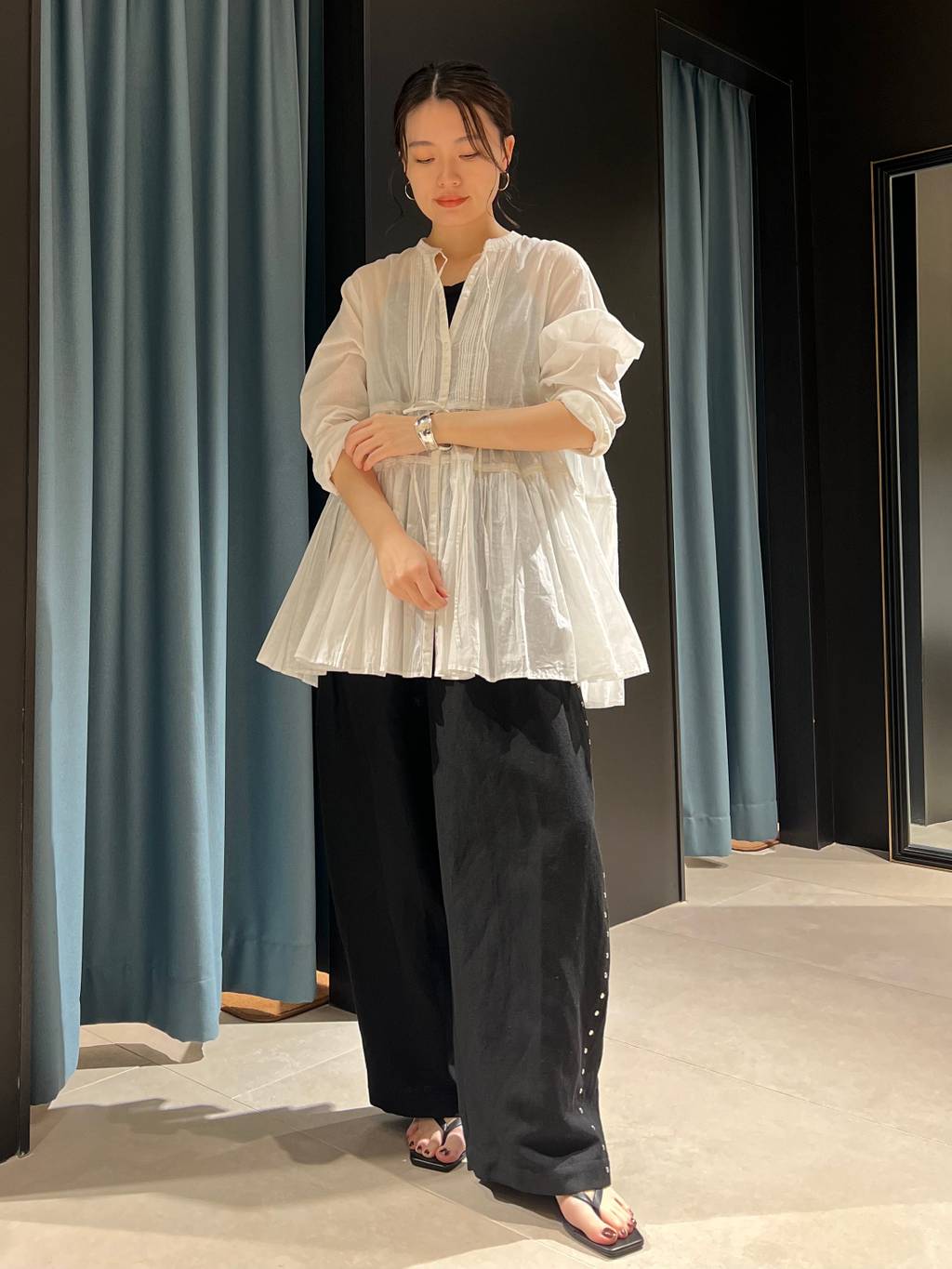 Curensology | オーガンギャザーブラウス | Rakuten Fashion(楽天