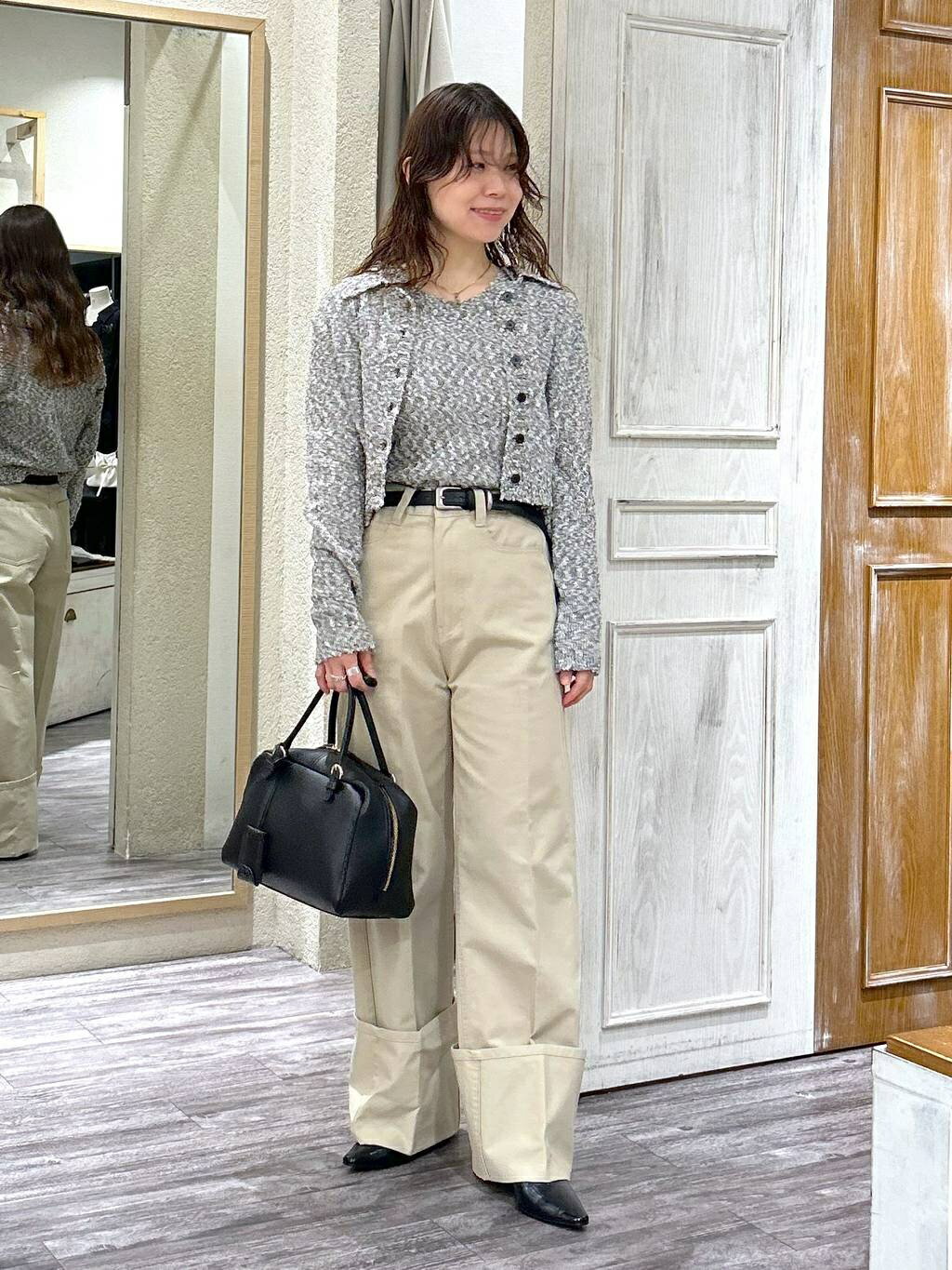 mysty womanの襟付きスラブカーデタンクSETを使ったコーディネートを紹介します。｜Rakuten Fashion(楽天ファッション／旧楽天ブランドアベニュー)6983638