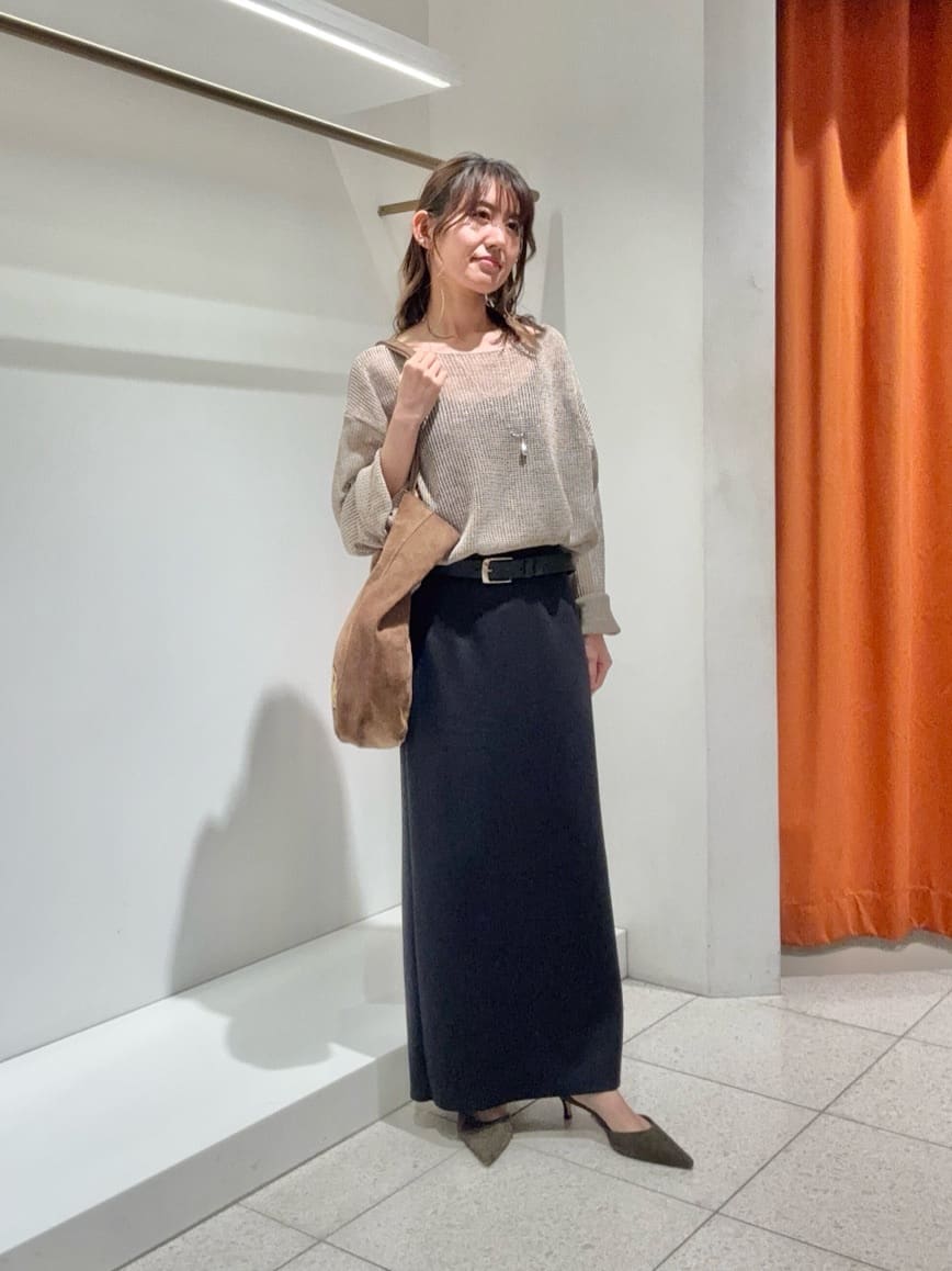 Whim Gazette | ジャージーIラインロングスカート | Rakuten Fashion