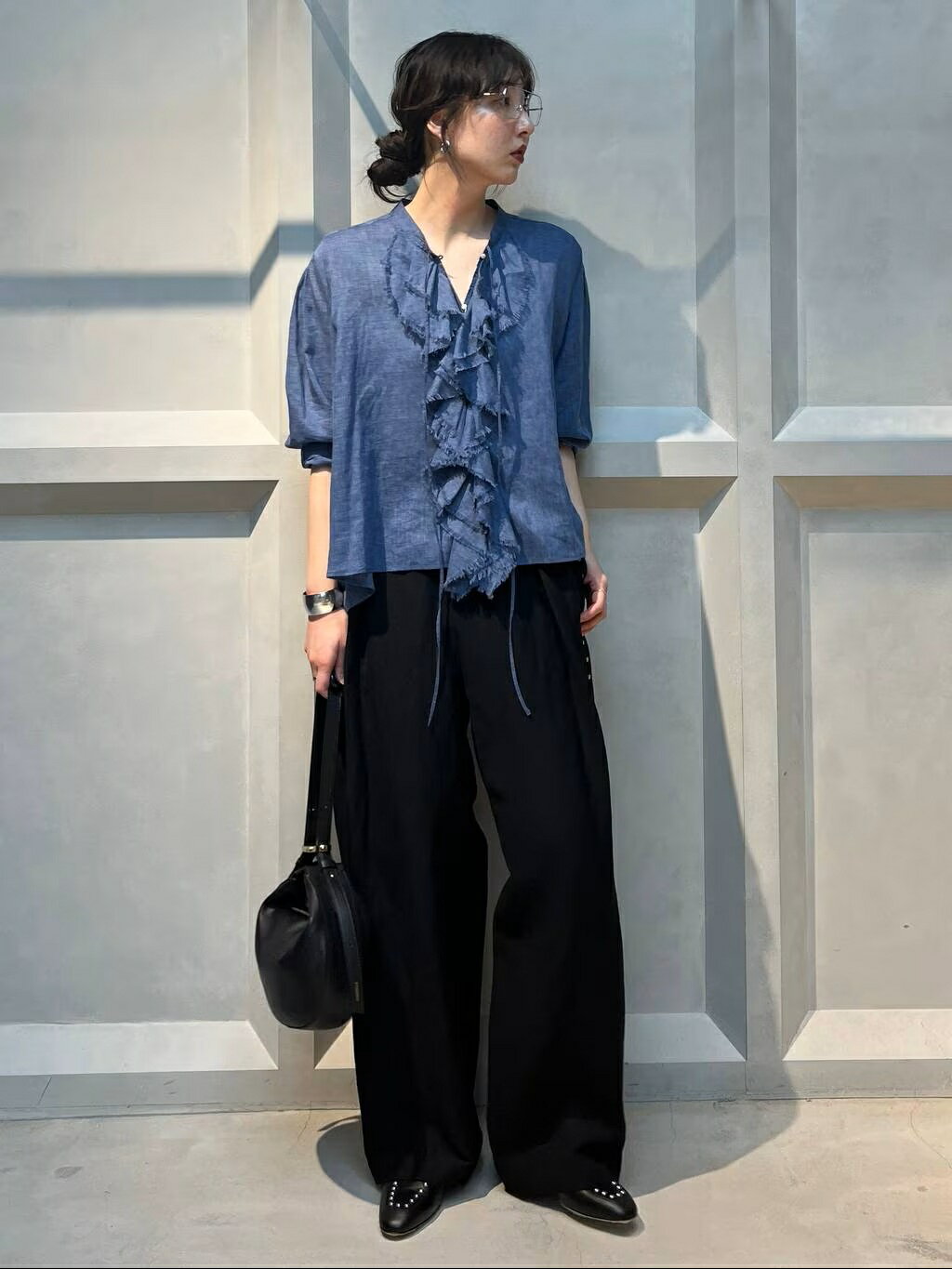 Curensology | ウォッシャブルラミーフリルブラウス | Rakuten Fashion