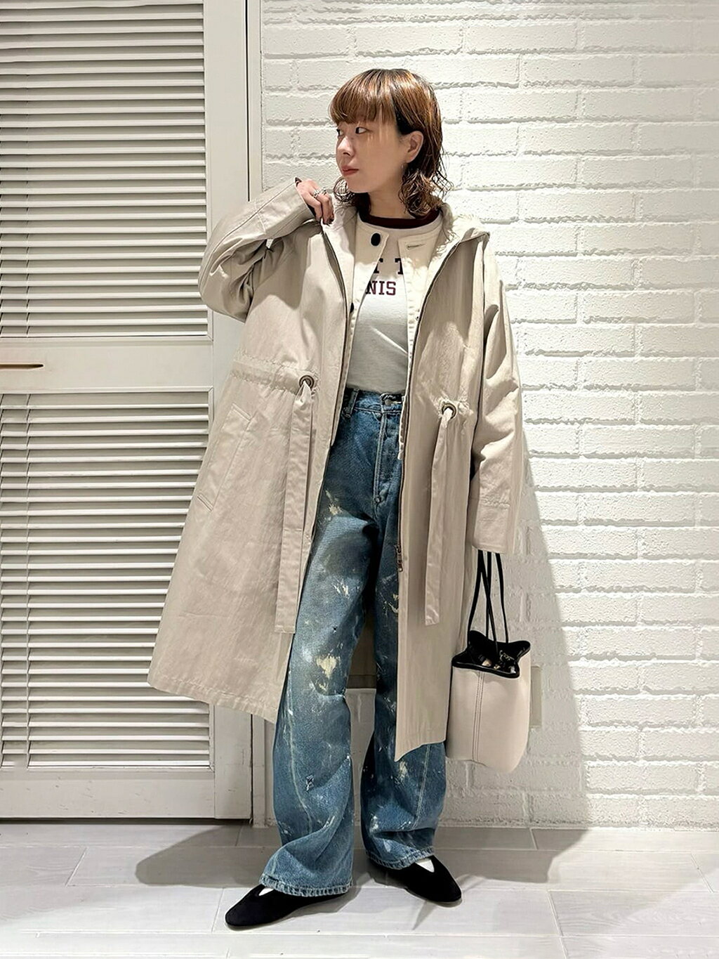 Bshop | DANTON | カツラギコットン ノーカラーショートジャケット