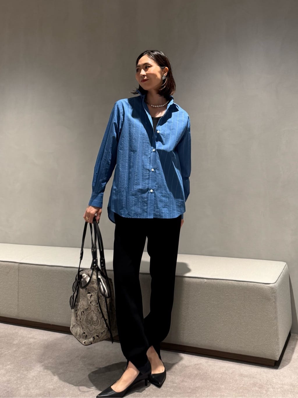 UNITED ARROWS | <conte>シアー ストライプ レギュラーカラーシャツ