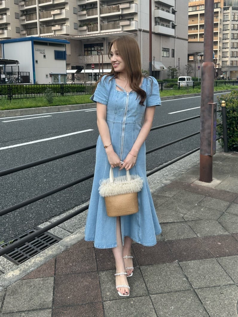 riendaの【森香澄さん着用・SNSで話題】フロントジップマーメイド