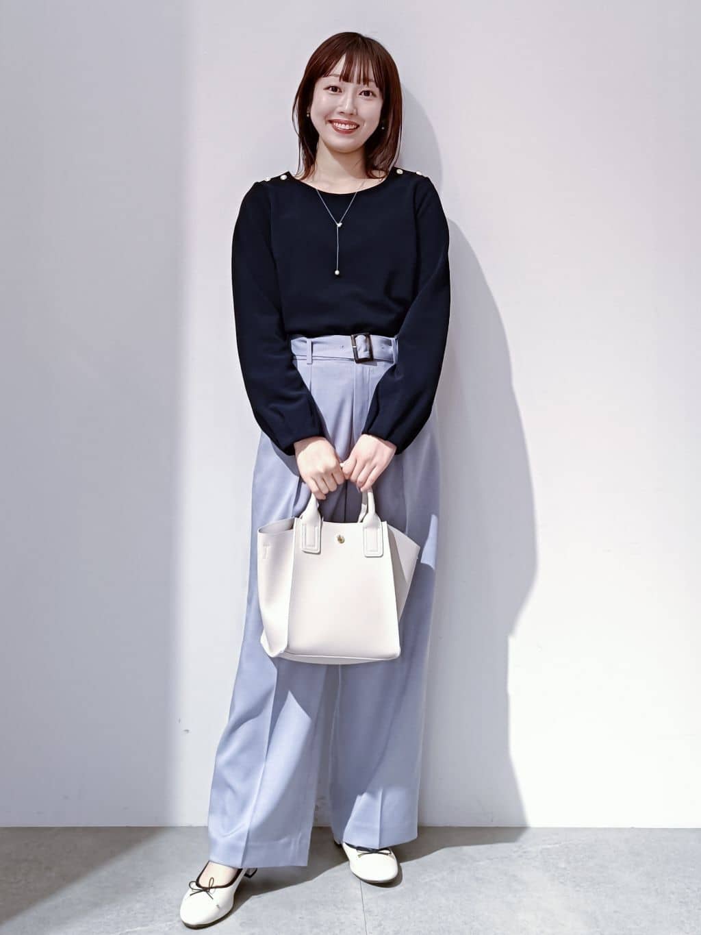 index | 肩ボタンボートネックトップス【洗濯機OK】 | Rakuten Fashion