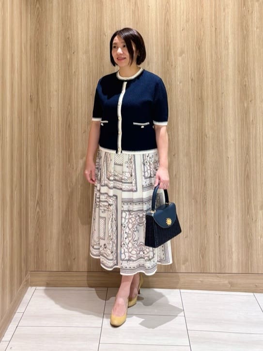 ANAYI | スカーフプリントタックスカート | Rakuten Fashion(楽天