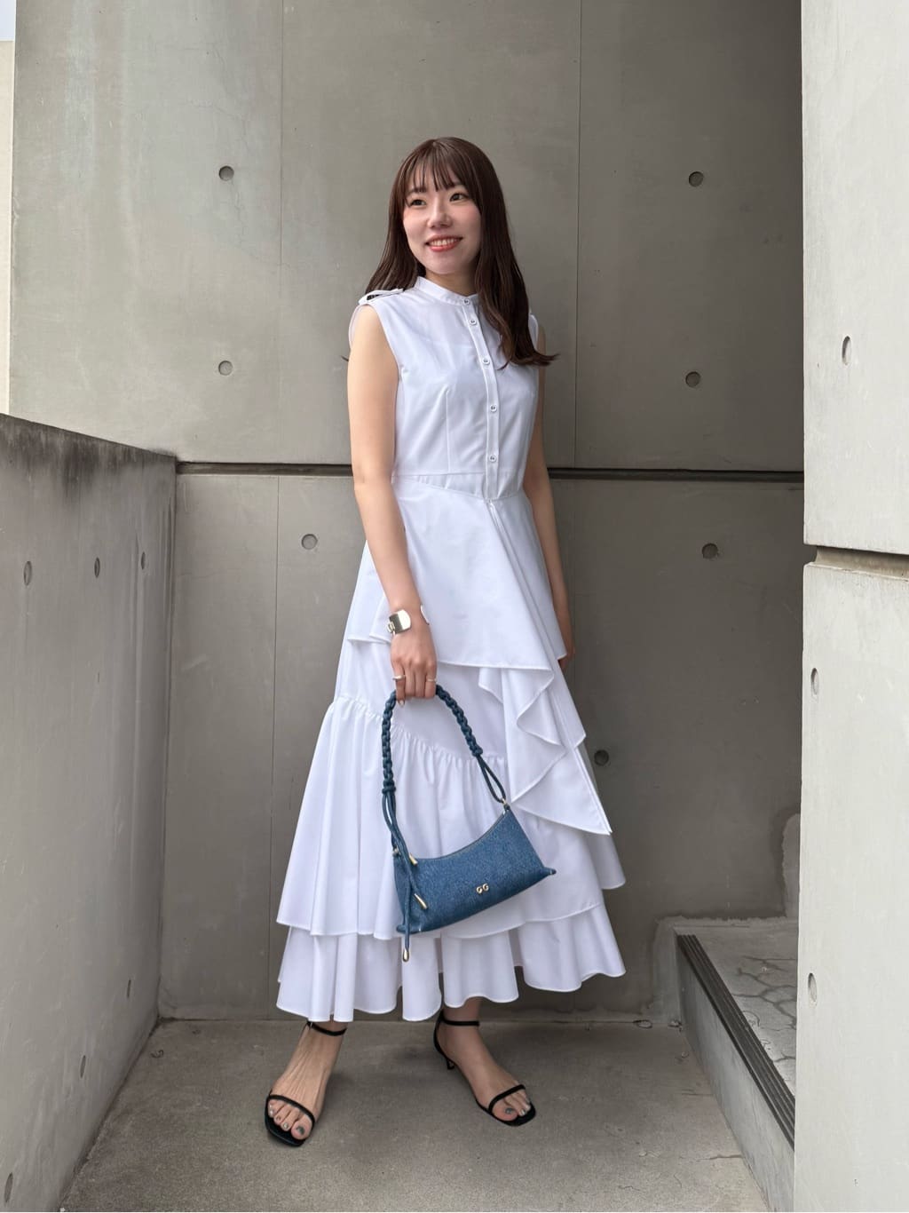 allureville | 【LOULOU WILLOUGHBY】レイヤードレープワンピース