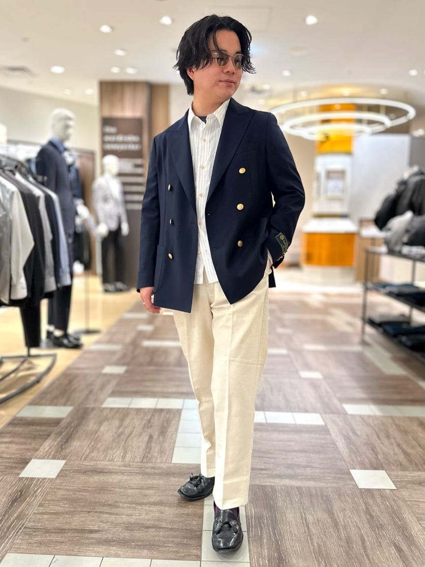 NEWYORKER | Loro Piana 365 バスケット ダブルブレストブレザー