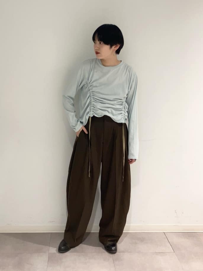 ＜6(ROKU)＞ハイゲージ コットン ドローストリング ロングスリーブ BEAUTY&YOUTH UNITED ARROWS | <6(ROKU)>ハイゲージ コットン ドロー