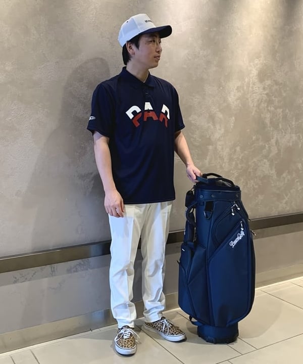 BEAMS GOLF | スクリプトロゴ ネイビー キャディバッグ(8.5インチ