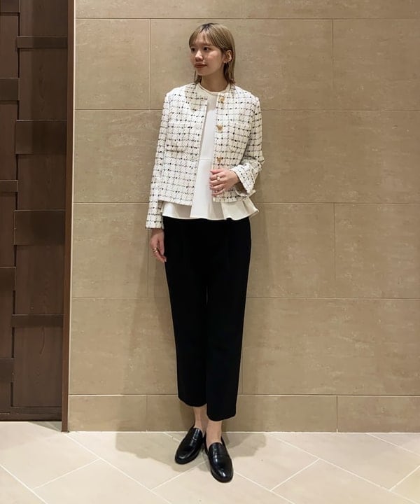 Demi-Luxe BEAMS | 【4/2新規値下げ】ツイード ノーカラー ジャケット