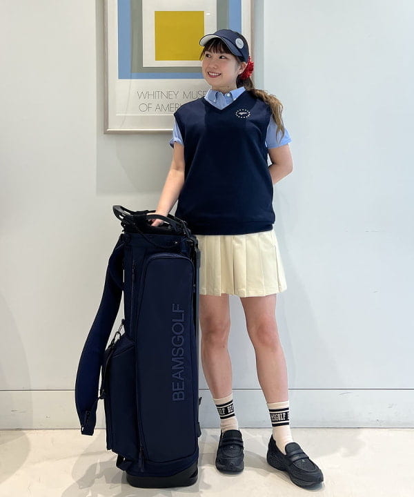 BEAMS GOLF | ORANGE LABEL / ストレッチ プリーツ ラップキュロット