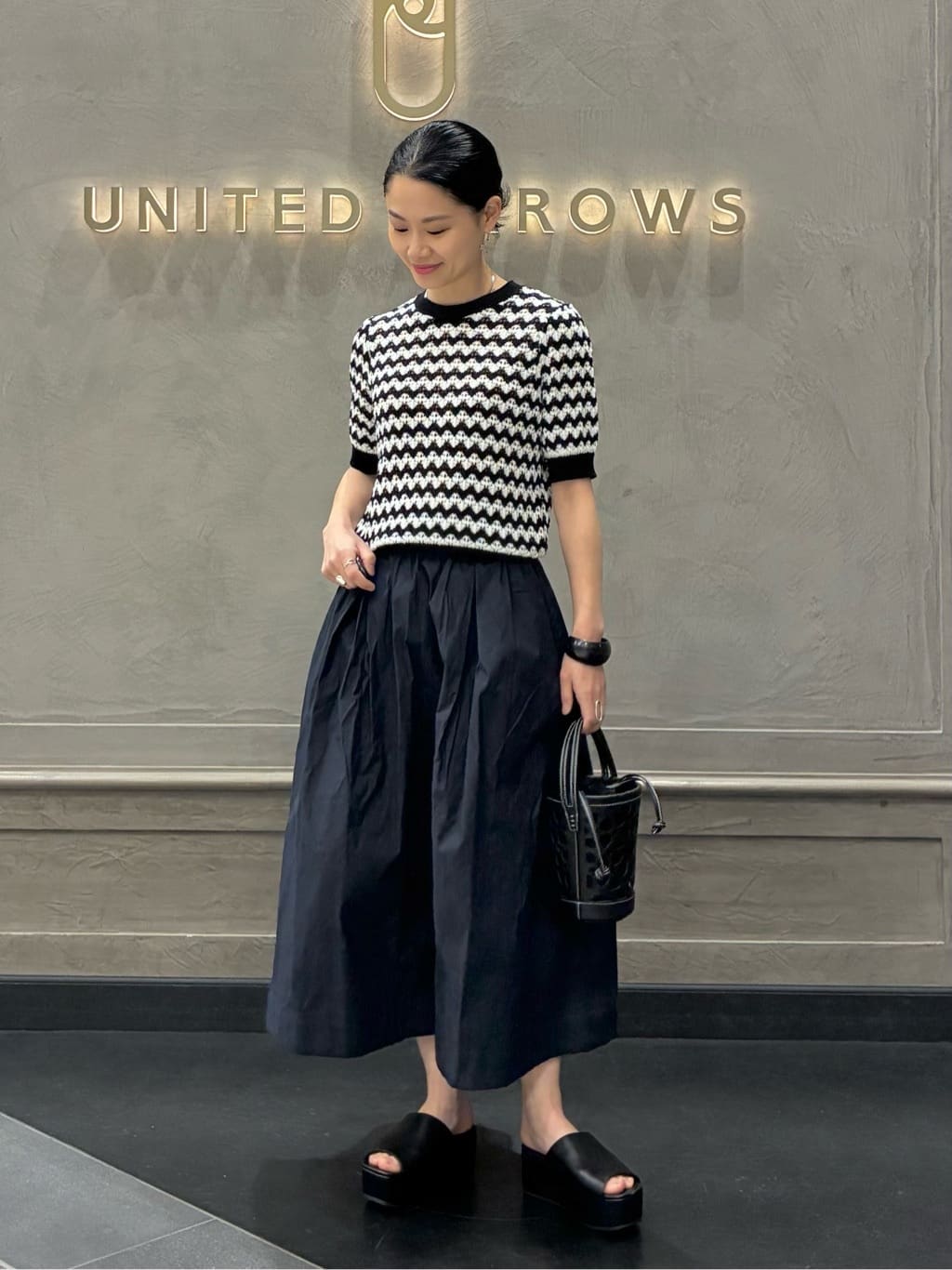 UNITED ARROWSの<AEWEN MATOPH>シェプロンストライプショートスリーブ