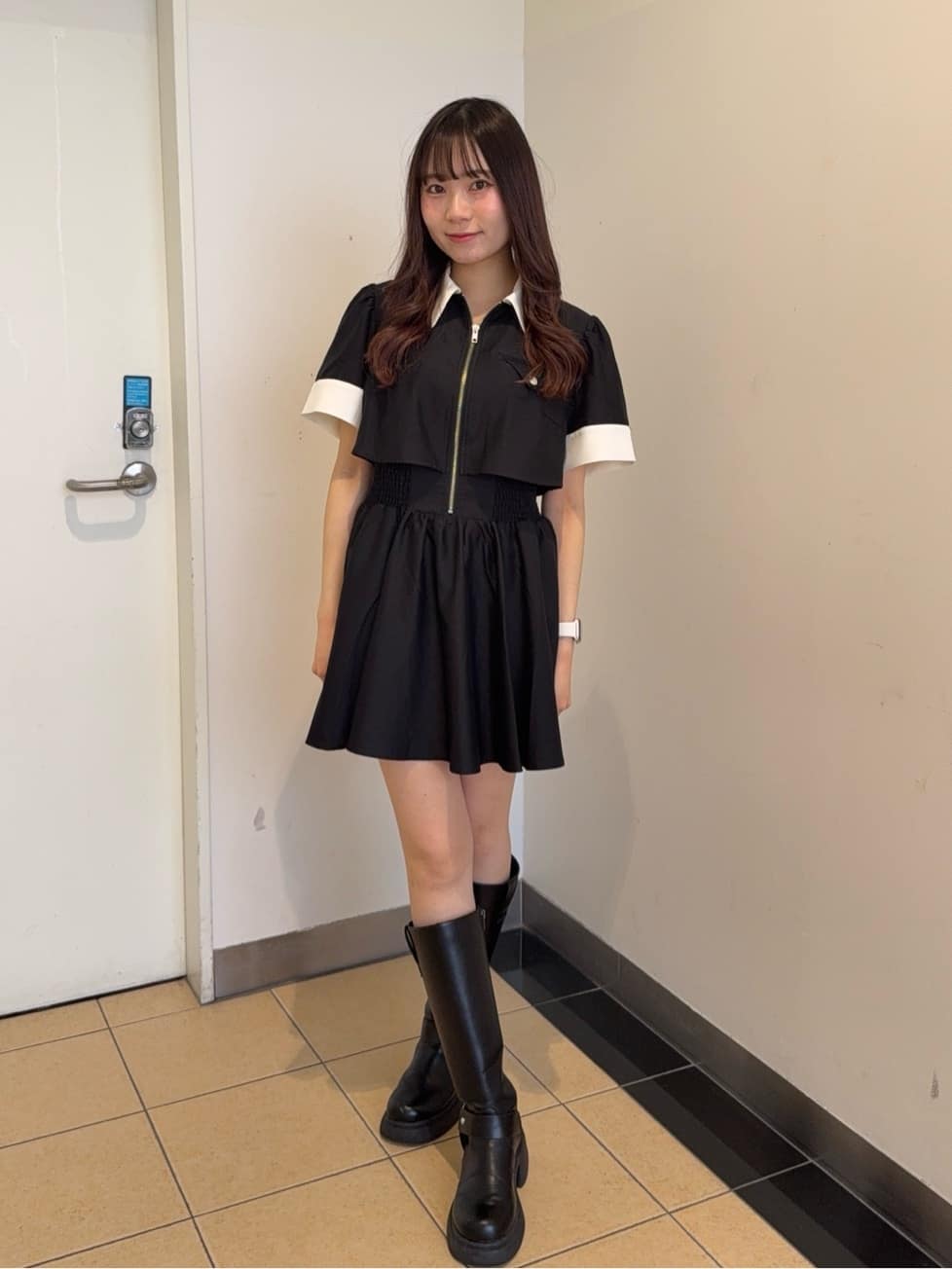 rienda | バストディティールフレアミニワンピース | Rakuten Fashion