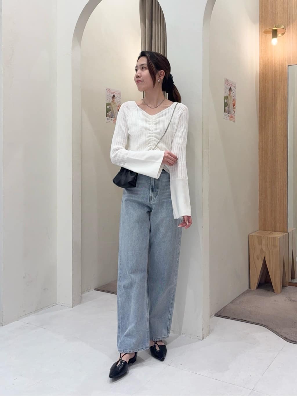 CAPRICIEUX LE'MAGE | フロントギャザーニット | Rakuten Fashion(楽天