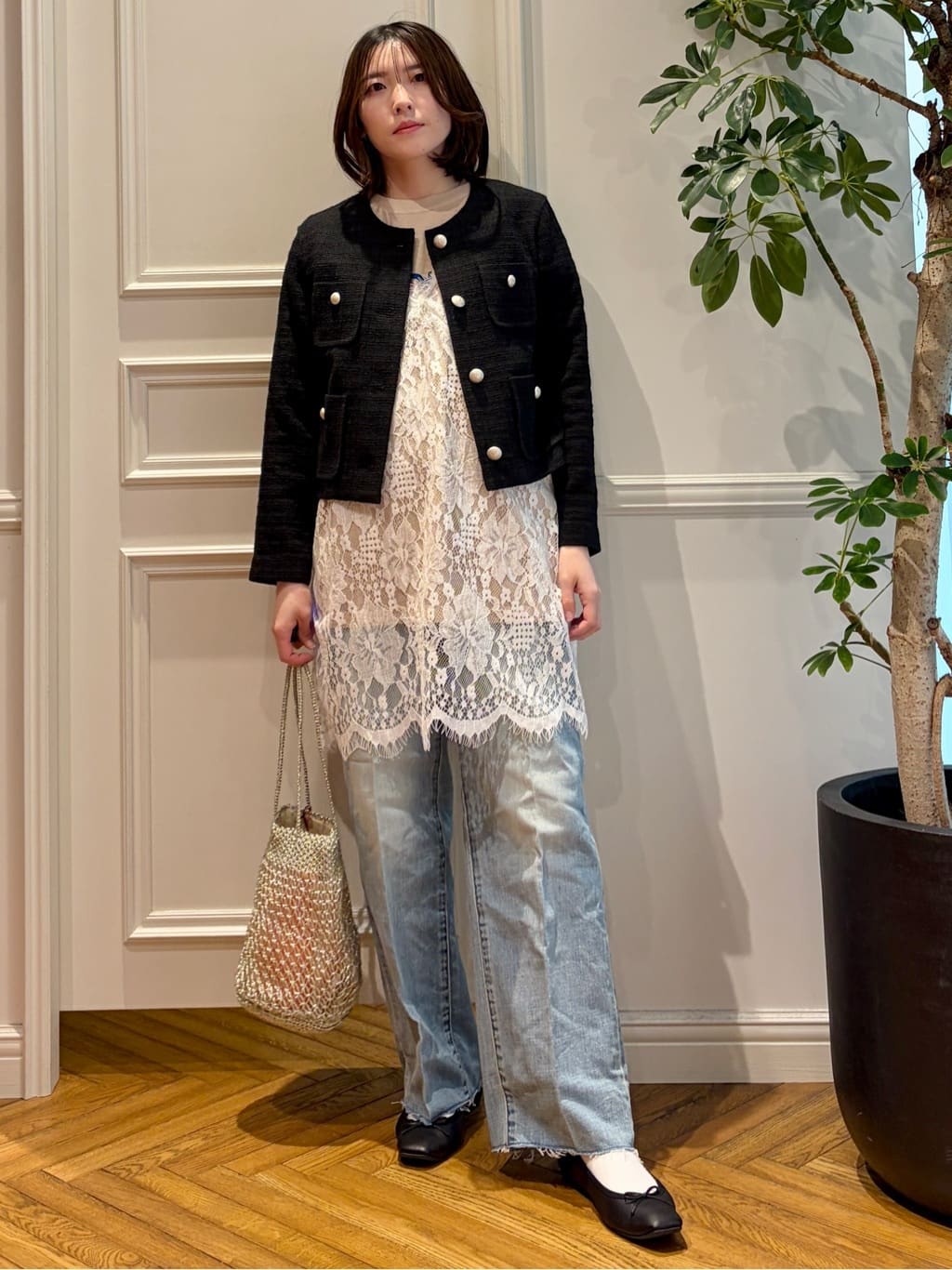 DRESSTERIOR | ブラックファンシーツイードジャケット | Rakuten