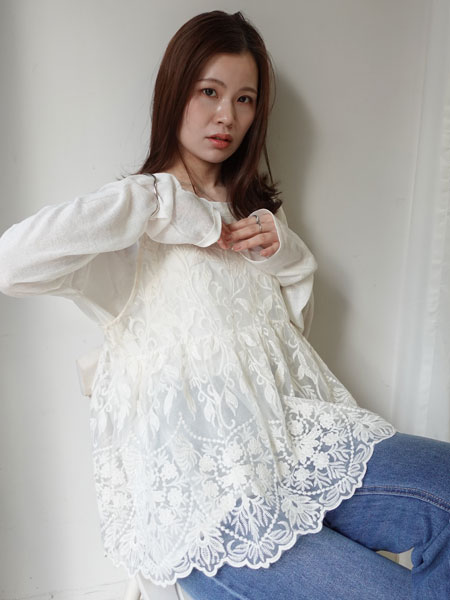 CORNERS | オーガンジーレース刺繍キャミソール | Rakuten Fashion