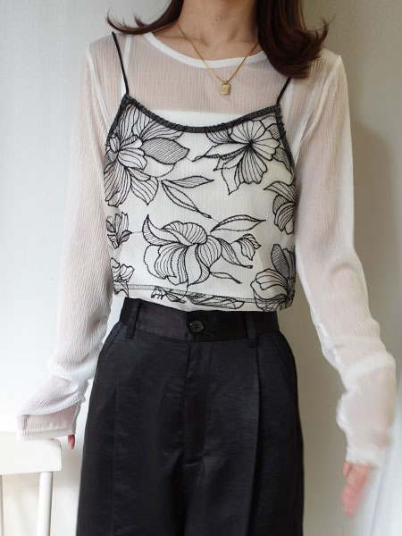 CORNERS | チュール花柄刺繍ビスチェ | Rakuten Fashion(楽天