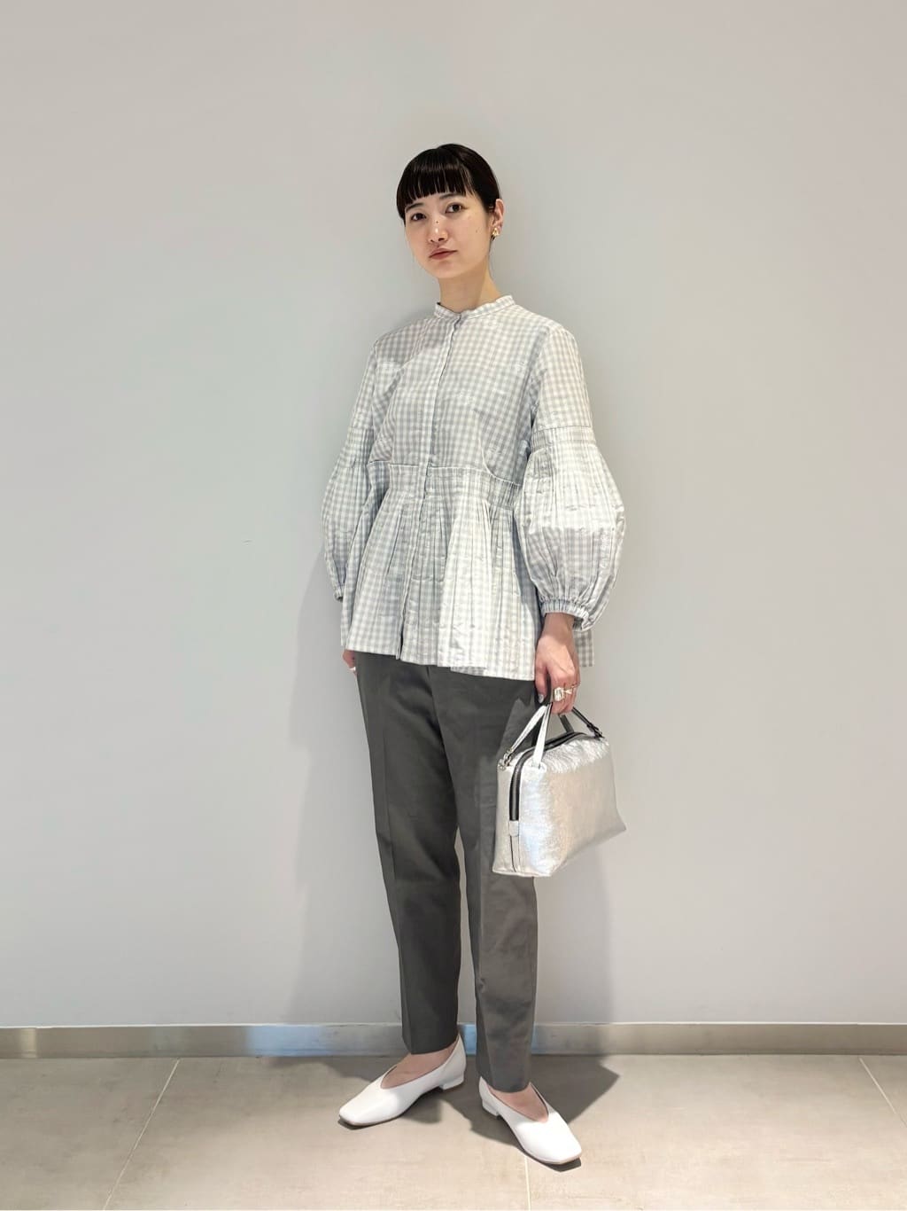 UNITED ARROWS | ギンガムチェック フラワー ジャガード ブラウス