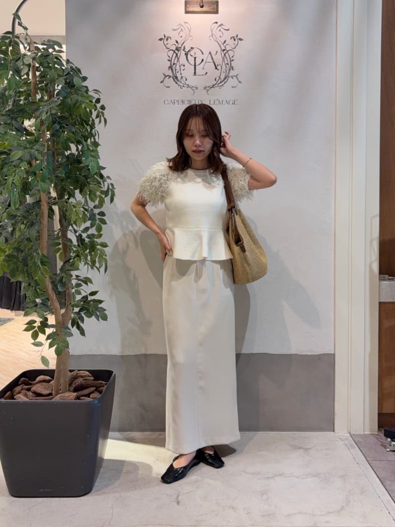 CAPRICIEUX LE'MAGE | フリンジペプラムニット | Rakuten Fashion(楽天