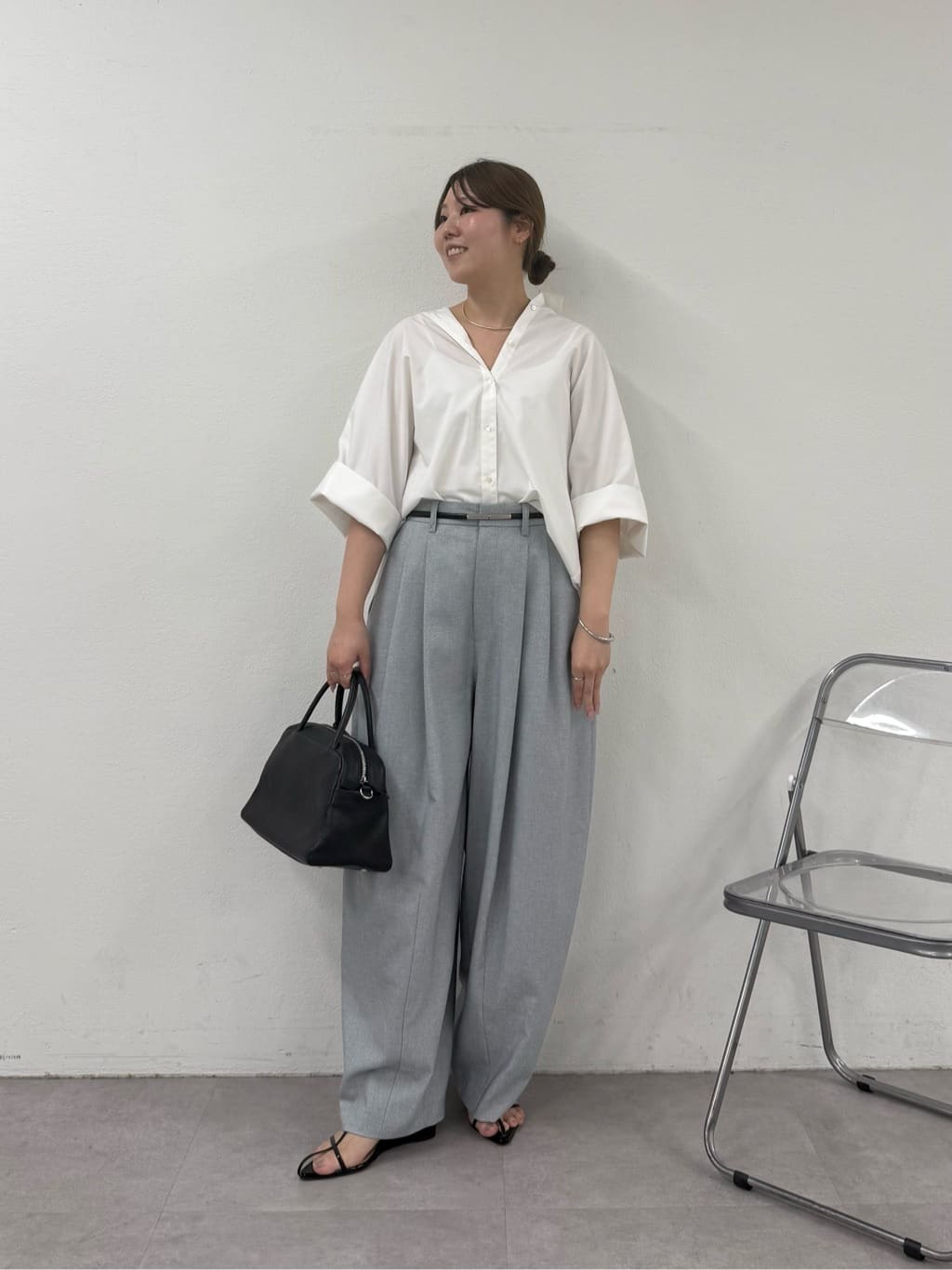 GALLARDAGALANTEのダブルタックカーブスラックスを使ったコーディネートを紹介します。｜Rakuten Fashion(楽天ファッション／旧楽天ブランドアベニュー)7012471