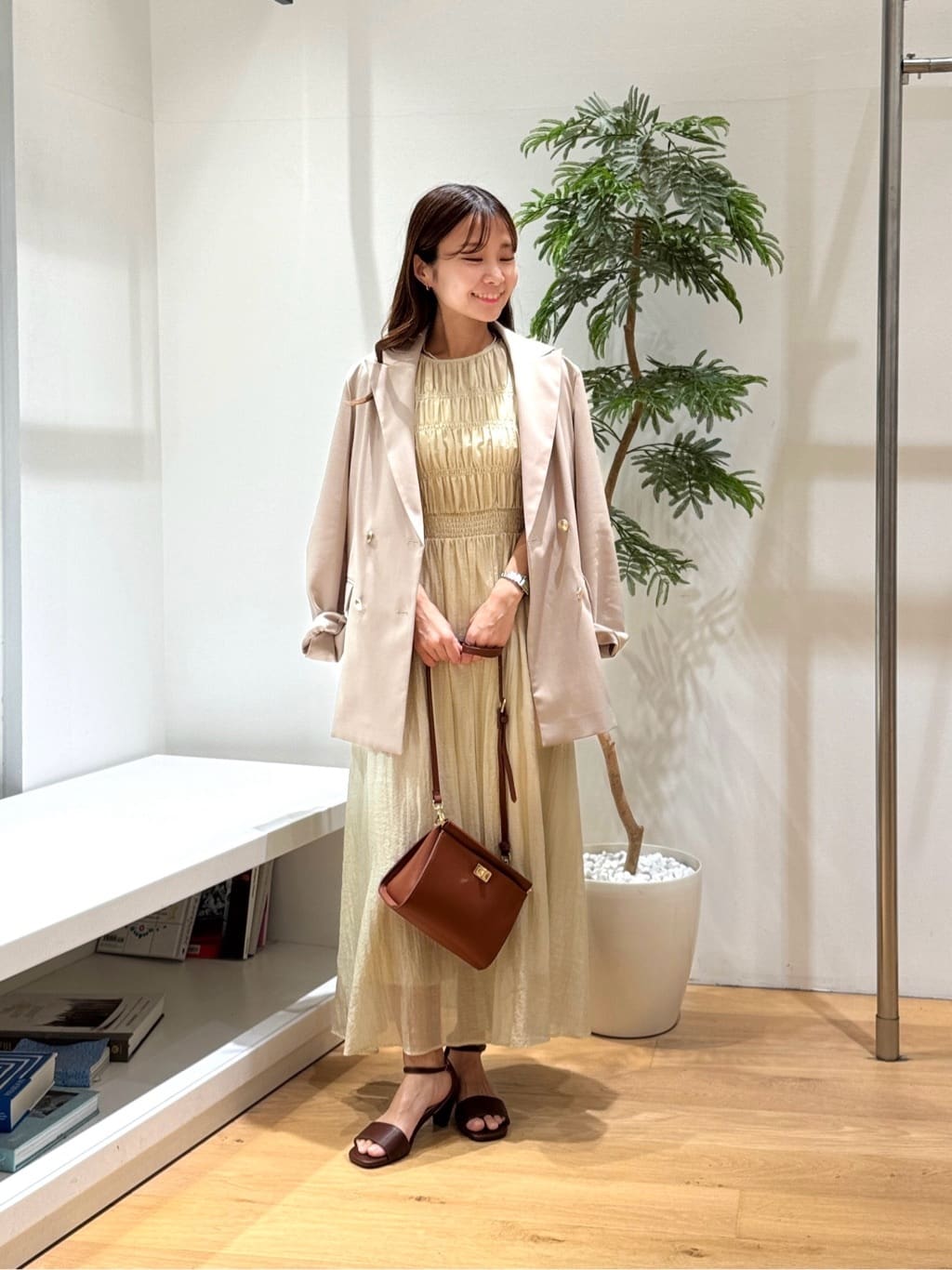 NATURAL BEAUTY BASIC | シアーチェックギャザーワンピース | Rakuten