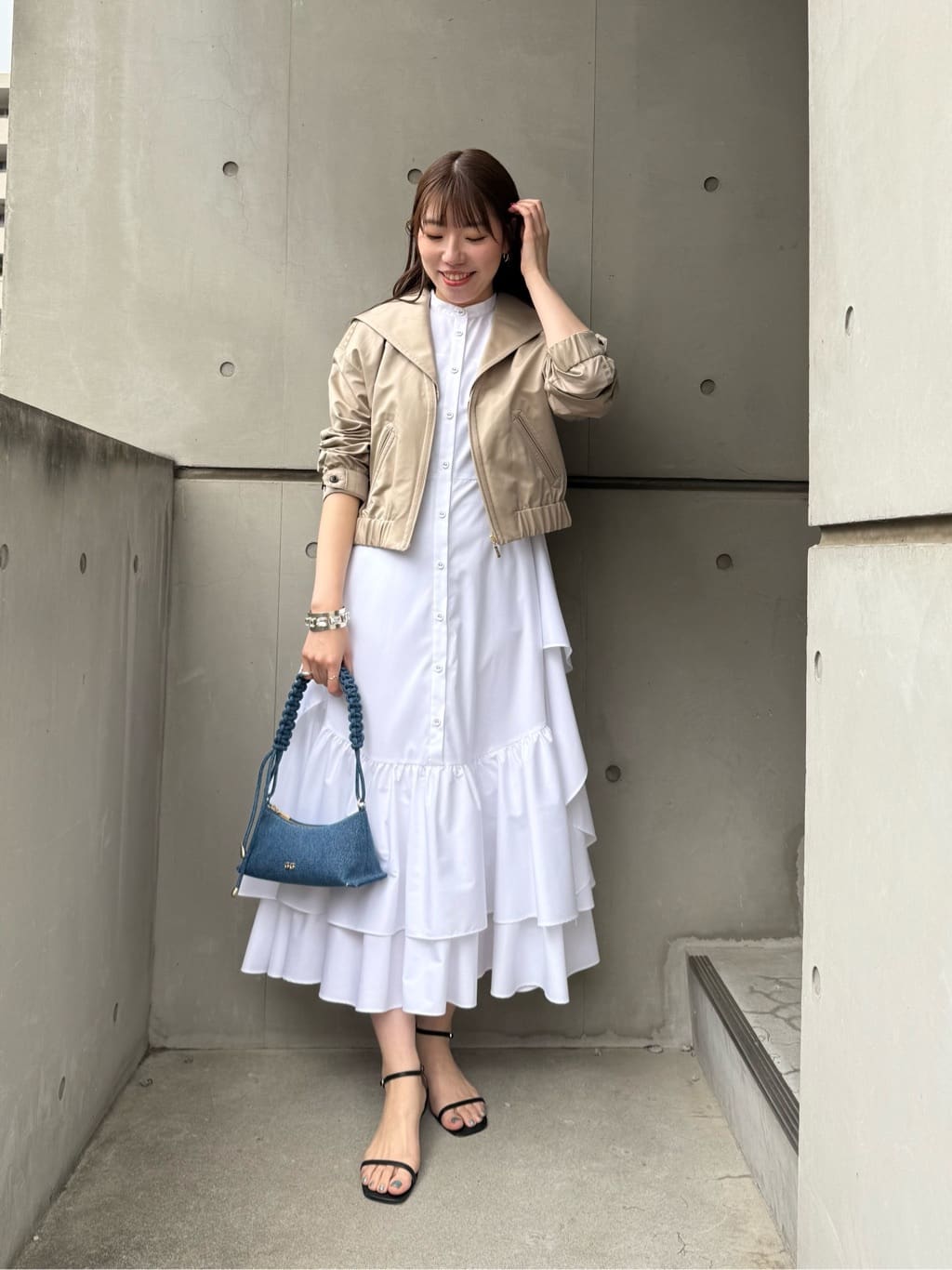 allureville | 【LOULOU WILLOUGHBY】レイヤードレープワンピース