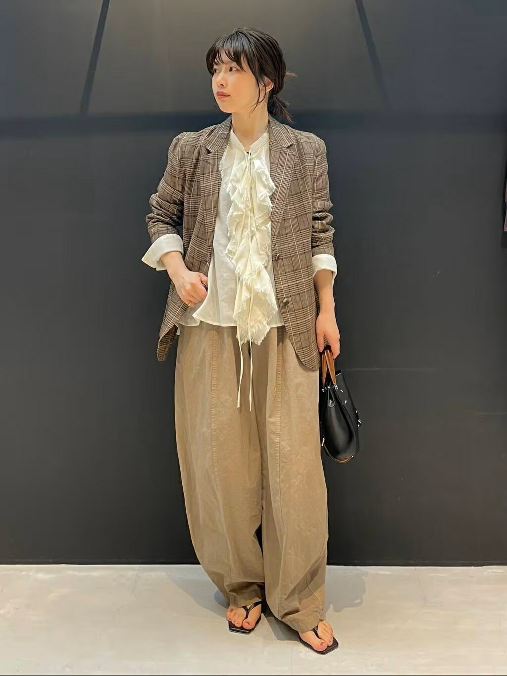 Curensology | ウォッシャブルラミーフリルブラウス | Rakuten Fashion