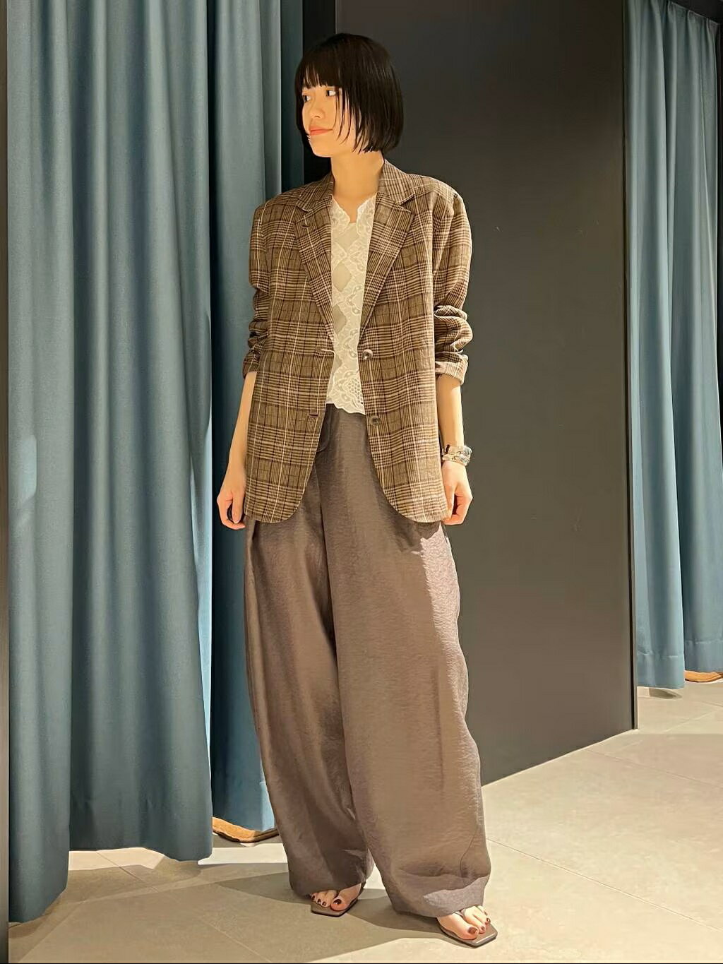 Curensology | グレンチェックジャケット | Rakuten Fashion(楽天