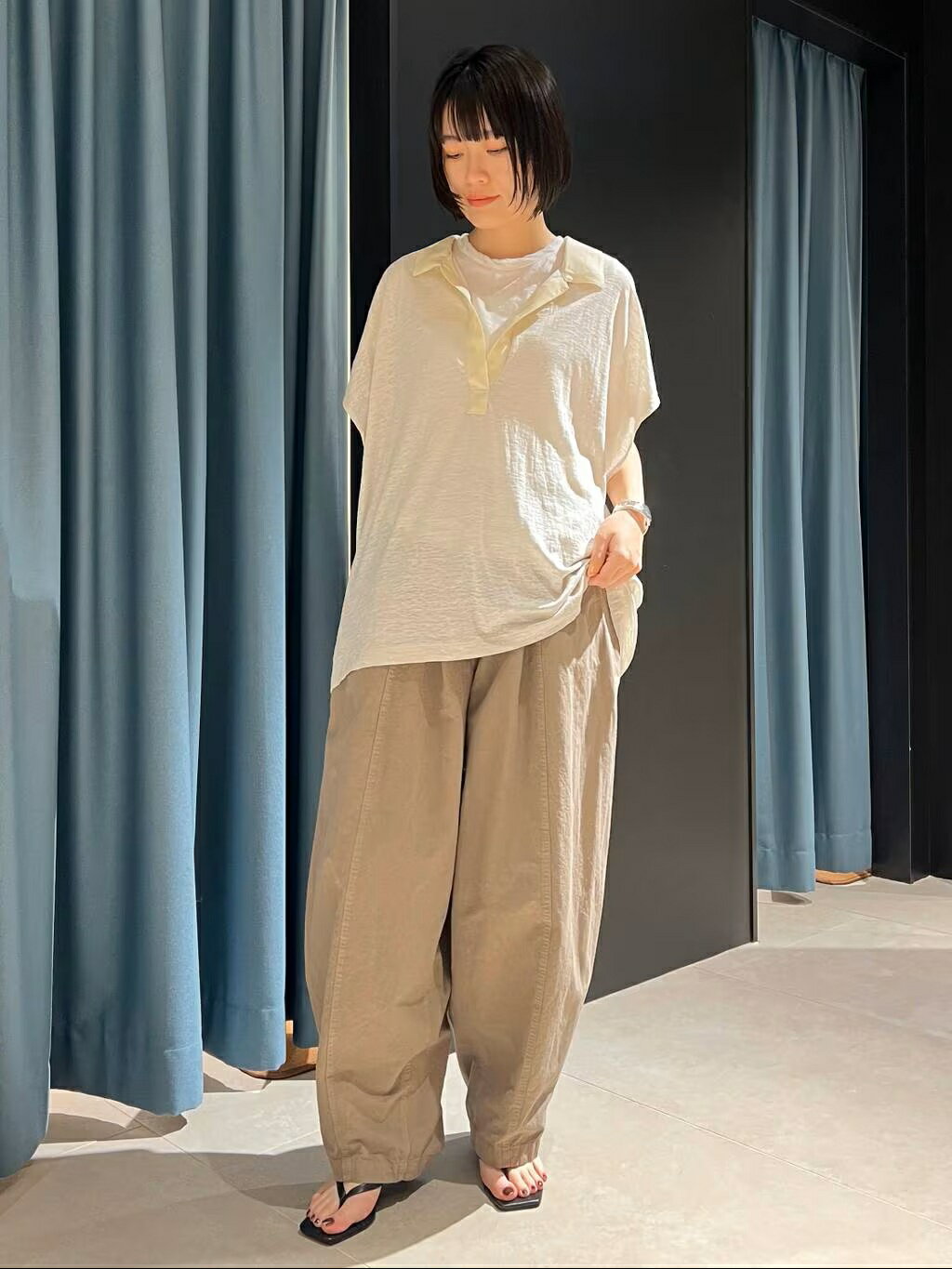 Curensology | コットンリネンドロストパンツ | Rakuten Fashion(楽天