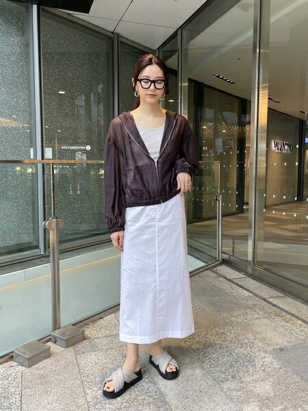 three dots | Shiny shirt zip up hoody | Rakuten Fashion(楽天