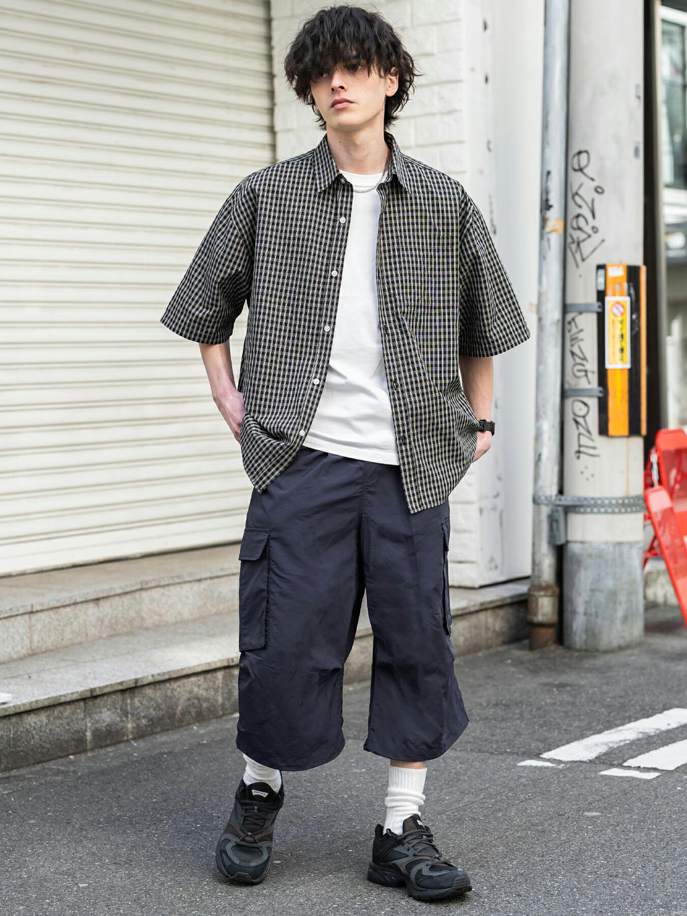 Rocky Monroe | UMBRO別注コラボ ナイロンワイドカーゴハーフパンツ